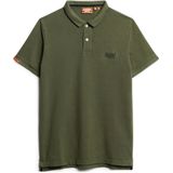 Superdry regular fit polo Destroyed olijfgroen