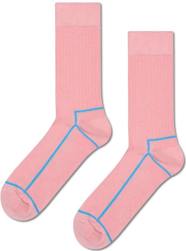 Happy Socks - Contrast Stripe - Huissokken - Roze