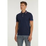 JACK & JONES ESSENTIALS slim fit polo JJEPAULOS van biologisch katoen donkerblauw