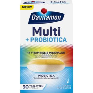 Davitamon Multi + Probiotica voedingssupplement - 30 tabletten