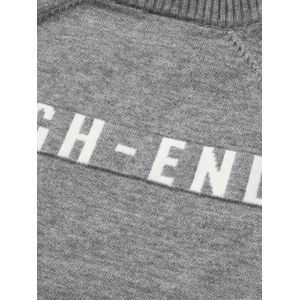 NIK&NIK gebreide trui met backprint grijs