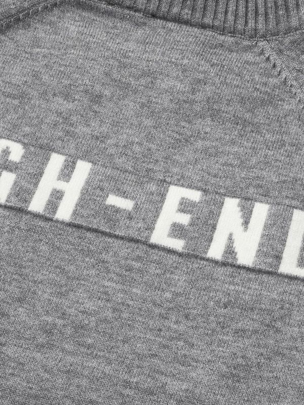 NIK&NIK gebreide trui met backprint grijs