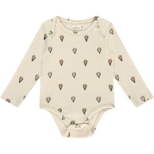 A Tiny Story romper met all over print ecru/bruin