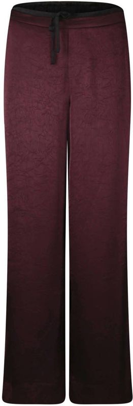 Poools regular waist casual broek donkerrood
