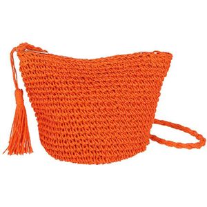 Sarlini gehaakte crossbody tas oranje