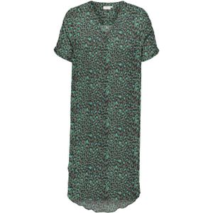 ONLY CARMAKOMA blousejurk met all over print groen