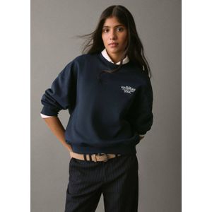 MANGO TEEN sweater met backprint marineblauw