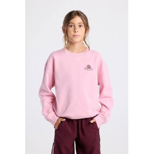 America Today sweater met backprint lichtroze