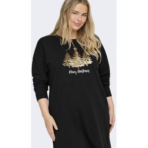 ONLY CARMAKOMA kerst sweatjurk zwart