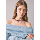 MANGO TEEN - Off Shoulder Trui - Lichtblauw - Longsleeves