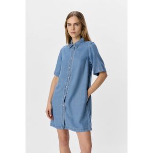 OBJECT blousejurk light blue denim