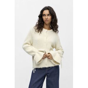 Object - Objsalika Re Knit - Cardigan - White Sand/Melange