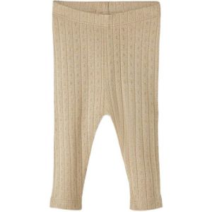 LIL' ATELIER BABY baby broek NBFRACHEL met katoen taupe