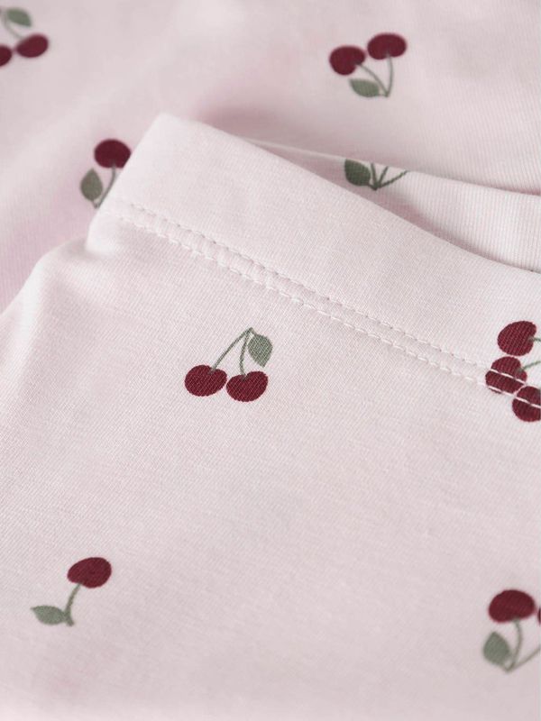 NAME IT KIDS slim gebloemde legging roze