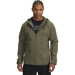 Under Armour windbreaker jack donkergroen/zwart