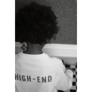 NIK&NIK gebreide trui met backprint ecru