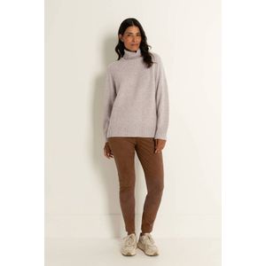 Claudia Sträter suede skinny high waist legging cognac