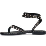 Sacha leren sandalen zwart