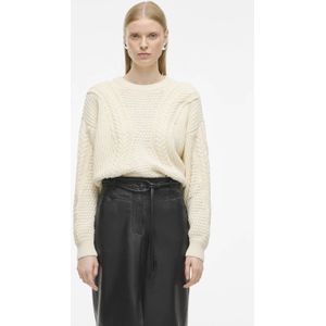 Rouge Edit - Roumicala LS O-Neck Knit - Gebreide Trui - Beige