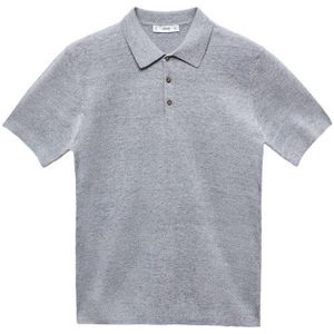 Mango Man regular fit polo lichtblauw