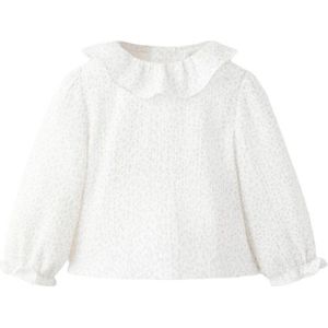 Mango Kids - Blouse - Wit - Katoen - All Over Print