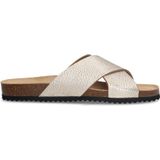 Sacha leren slippers goud