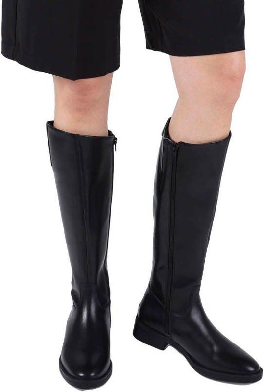 BRONX - Jezzie-jaz - Leren Hoge Laarzen - Zwart