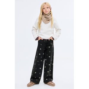 MANGO KIDS - Mila - Jeans - Zwart - Wide Leg