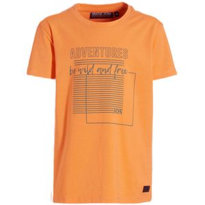 Orange Stars T-shirt Marino met printopdruk oranje