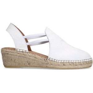 Manfield leren espadrilles wit