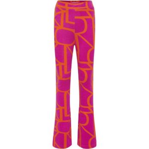 KIDS ONLY GIRL flared broek KOGPAIGE met all over print fuchsia/oranje