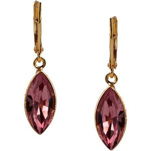 Otazu gold plated oorbellen met Swarovski kristallen Blossom