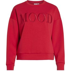 VILA sweater VIREFLECT met printopdruk rood