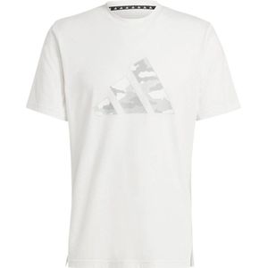 adidas Performance sport T-shirt met logo wit