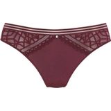 s.Oliver RED LABEL - Beachwear String Milene - Cassis - Met Grafische Kant-inzetten