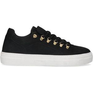 Manfield nubuck sneakers zwart