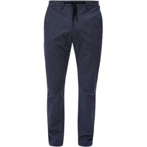 s.Oliver gemêleerde regular fit broek donkerblauw