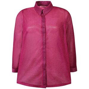 Anyday blouse met hartjes en borduursels roze/ rood