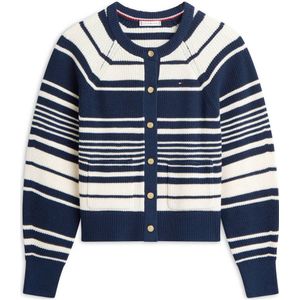 TOMMY HILFIGER Gebreid vest  navy / wolwit