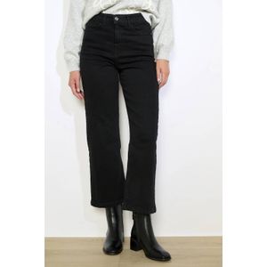 LOLALIZA high waist straight leg jeans black denim