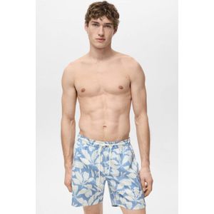 Mango Man zwemshort blauw/wit