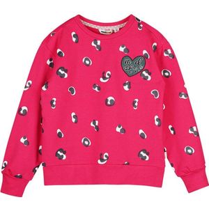 Moodstreet sweater Siv met all over print felroze