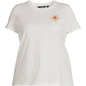 VERO MODA CURVE T-shirt met printopdruk wit