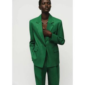 Mango regular blazer groen