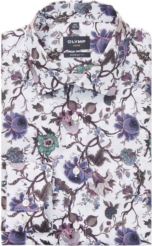 OLYMP - Luxor - Overhemd - Wit - Modern Fit - New Kent