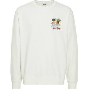 Solid sweater SDItai met backprint off white