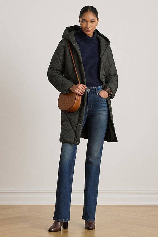 Lauren Ralph Lauren gewatteerde jas donkergroen