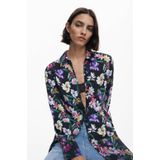 Desigual - Blousejurk - Zwart - Gebloemd