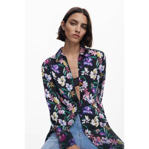 Desigual - Blousejurk - Zwart - Gebloemd
