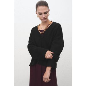 MANGO - Gebreid vest - Zwart - Roger